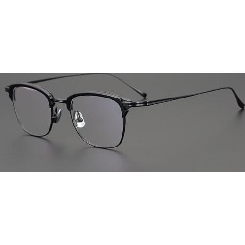 Pure Titanium glasses frame men Vintage Square Designer optical eyewear Myopia reading women prescription clear eyeglasses