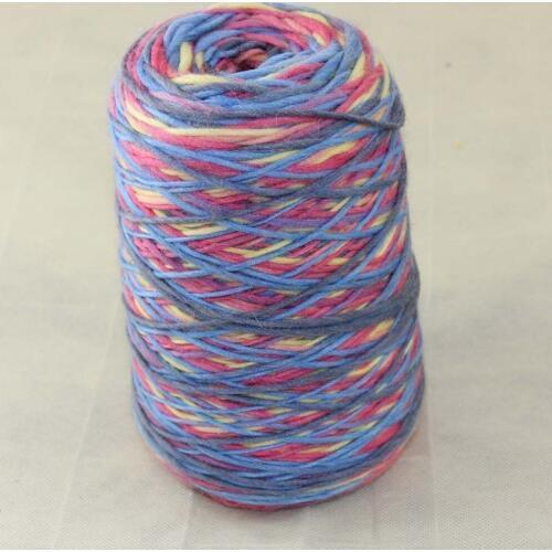 Lot of 1 Pieces x 500g Hand Coarse Knitting Scores wool yarn Light Blue Yellow Pink 522-5826