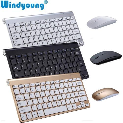 Portable Wireless Keyboard for Mac Notebook Laptop TV box 2.4G Mini Keyboard Mouse Set Office Supplies for IOS Android Win 7 10