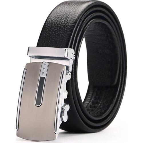 Belt Men Top Quality Genuine Luxury Leather Belts for Men,Strap Male Metal Automatic Buckle New 100% Cow Genuine Leather