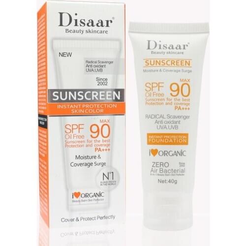 Body Care Skin Care Facial Sunscreen Cream Spf 90 Oil Free Radical Scavenger Anti Oxidant UVA/UVB 40g