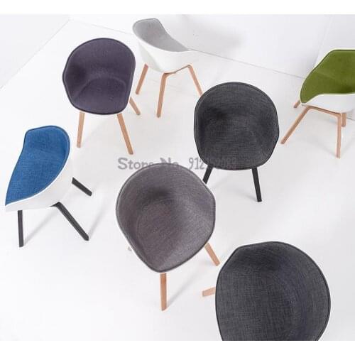 Makeup chair Nordic minimalist home desk chair casual soft backrest creative fashion designer solid wood dining chair