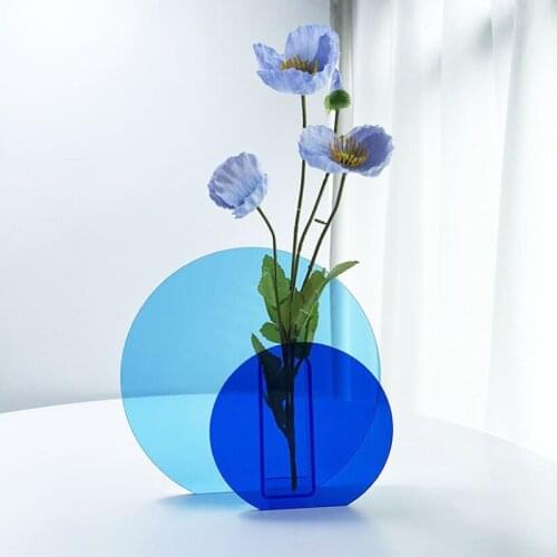 Vase Home Decor Living Room Decoration Flower Pot Color Acrylic Vases Nordic Home Decoration Plants Hydroponic Desktop Ornaments