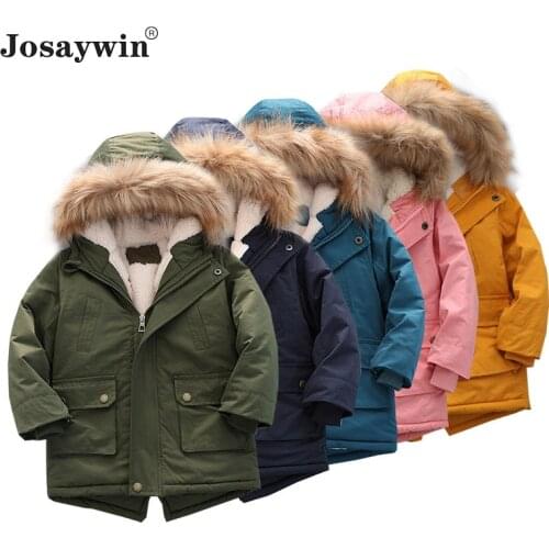 Winter Jacket for Baby Kids Boys Hooded Parkas Coats Jacket Velvet Thick Warm Winter Jacket For Girls Coats Childrens Jackets
