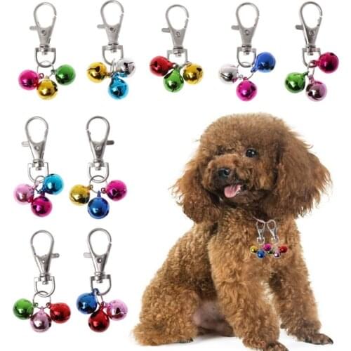 1 Pc Pet Dog Cat Collar Bell DIY Accessories For Collar Loud Bell Kitten Safety Protector Bell with Lobster Clasp Random Color