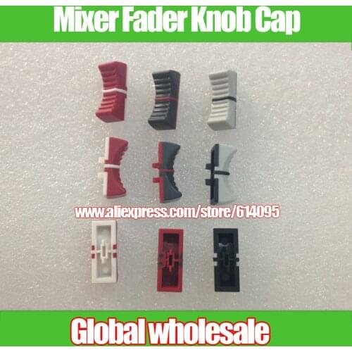 18pcs For YAMAHA Mixer MX12/4 MX12/6 MX20/6 Fader Knob Cap / Mixer Pusher Plastic Straight Slip Potentiometer Push Button Cap