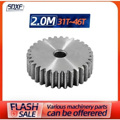 2M plane gear 45# steel, 31 teeth to 46teeth processing holes need to be processed by themselves
