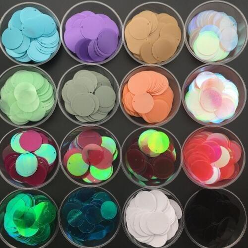 25mm 25g 200pcs Large Round FLat Sequin Paillettes Sewing,Wedding Craft,Women Kids DIY Garment Accessory