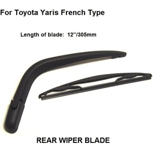 305mm For Toyota Yaris France Type Rear Wiper Arm with Blade Complete Set New 1999-2005