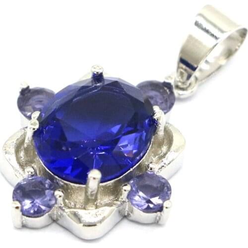 33x26mm Infinity Anniversar Created Golden Citrine White CZ For Women Dating 925 Sterling Silver Pendant