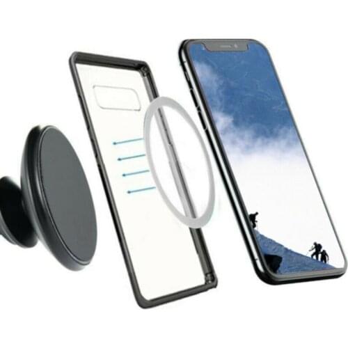 4PCS Universal Round Metal Rings for Magnetic Qi Wireless Charger Air Vent Magnet Car Mount Holder For iPhone Smart Phones 24BB