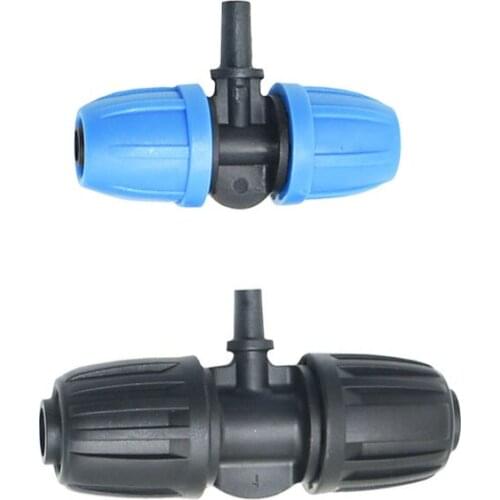 Garden nozzle tee 3/8" 1/2" to 6mm reducing tee Connector water splitter T-type barb 3-way Connector For sprinklers 5 Pcs