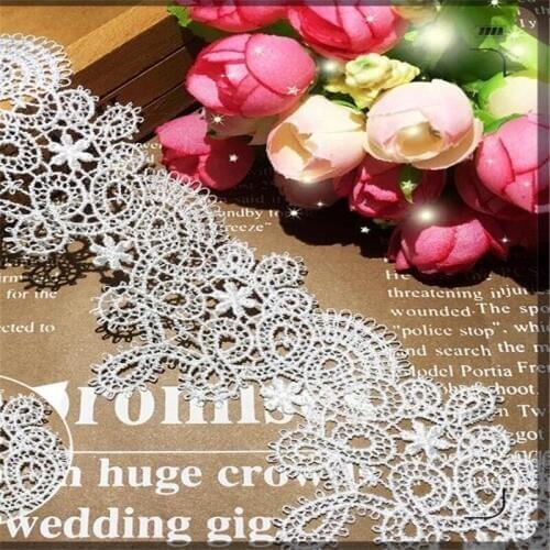 6cm wave polyester water soluble barcode lace white wedding lace hollow polyester embroidery lace accessories