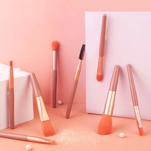8 Pcs Mini Travel Portable Soft Makeup Brushes Set Eye Shadow Foundation Powder Eyelash Lip Concealer Blush Beauty Tool