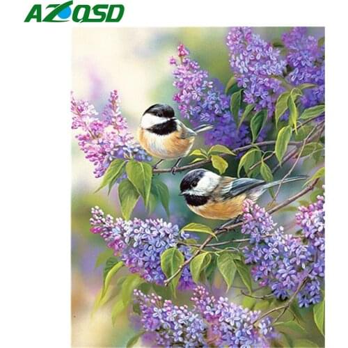 AZQSD Diy Frame Coloring By Numbers Bird Animal Handpainted Modern Wall Art Painting By Numbers For Adults Handmade Gifts
