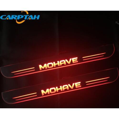 CARPTAH 4 PCS Trim Pedal Car Exterior Parts LED Door Sill Scuff Plate Pathway Dynamic Streamer light For Kia Mohave 2019 2020