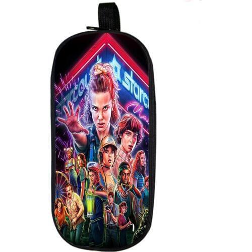 Hot Stranger Things 3 Pencil Case for Boys Girls Stationery Storage Bags Women Men Cosmetic Bag Kids School Supplies Makeup Bag