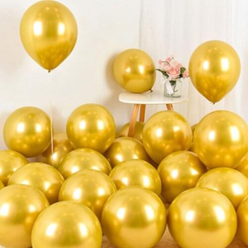 50pcs Gold Ruby Red Pomegranate Red Pearl Latex Balloons Wedding Decorations Happy Birthday Party Christmas Atmosphere Air Balls