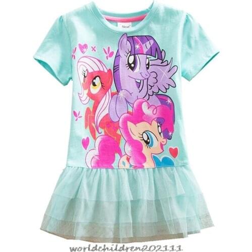Girls Summer Childrens Clothing Baby Girls Party Elegant Princess My Little Baby girl pony Kids Wedding Dresses