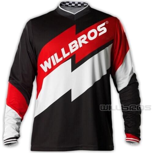 Willbros GP Air Jersey Verse Motorbike Motocross ATV Bike Riding Long Sleeve Mountain Bicycle Offroad Summer T-shirt Mens