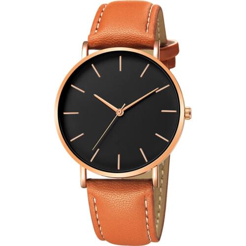 Fashion Men Watch Simple Vintage Black Cool Watches Set Mens Leather Band Quartz Wristwatch homens de quartzo relógios de pulso