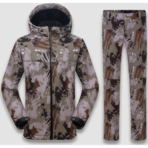 Mens Womens Soft shell clothing warm polar fleece outdoor fishing cardigan jacket autumn winter man fishing shirt coat Camo