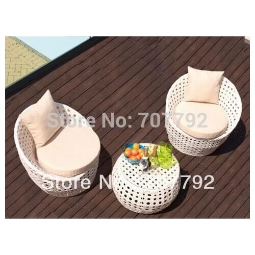 NEWEST!Rattan round Sofa Set with Coffee Table