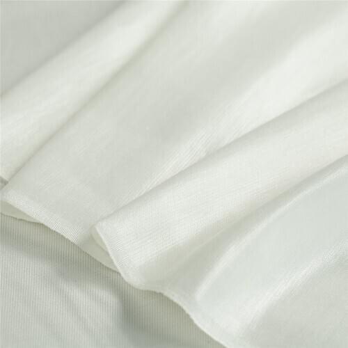 Solid white color silk blends cotton linen satin fabric,smooth,good luster,sewing for shirt,blouse,dress,skirt,craft by the yard