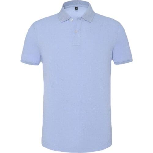 Pure color polo unlined upper garment thin business T-shirt collar short sleeve T-shirt