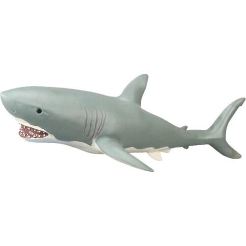 Cross-Border New Arrival Great White Shark Ocean Animal Model Toys Great Shark Megalodon Marine Life Childrens Toys