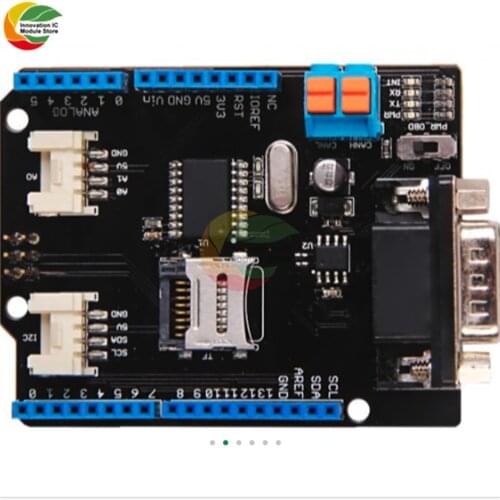 CAN-BUS Shield V2 I2C UART Grove Connector Controller Board Transceiver Module Adopt MCP2515 MCP2551Compatible for Arduino