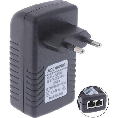 Security Surveillance POE Power Supply 48V 0.5A 24W POE Wall Plug POE Injector Ethernet Adapter IP Camera Phone EU Plug
