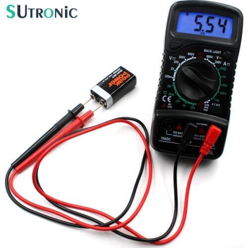 XL830L Portable Digital Multimeter Blue Backlight multi meter AC/DC voltage meter DC Ammeter resistance tester