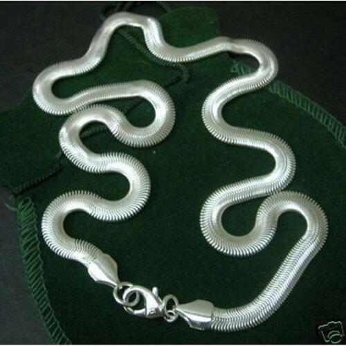 Wholesale 10pcs/lot Silver Plated 6mm soft Snake / Herringbone necklace Chain 16inch,18inch,20inch,22inch,24inch