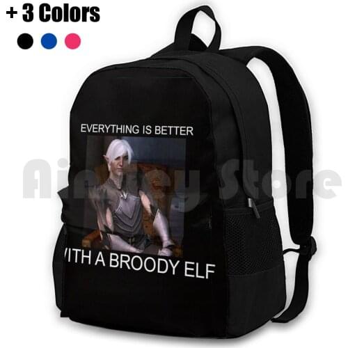Everyone Needs A Fenris Outdoor Hiking Backpack Riding Climbing Sports Bag Dragon Age 2 Dragon Age Elf Fenris Hawke Gaming