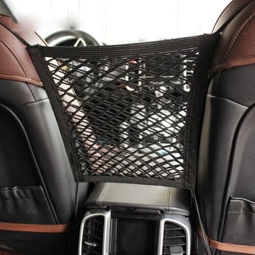 Car Velcro Net Pocket Car Trunk Storage Car Storage Fixed Net Universal Car Interior Auto Organizer for PEUGEOT-206 For TOYOTA
