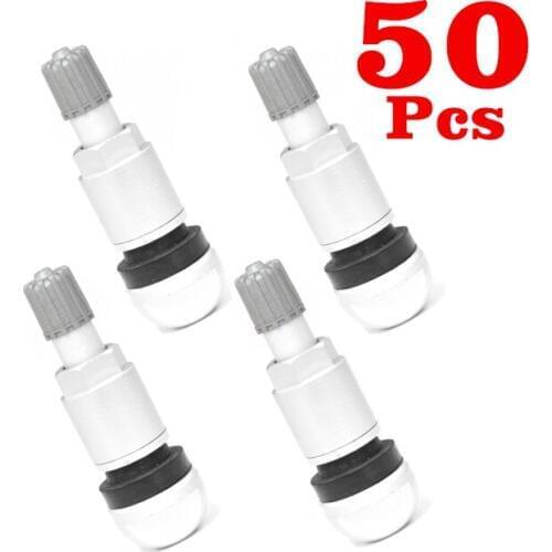 50pcs TPMS Tire Pressure Monitoring System Anti-explosion Snap In Tire Valve Stems Car Accessories valve caps tpms valve