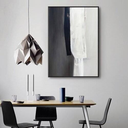 Nordic Modern Abstract Canvas Painting Black and White Wall Art Poster Modular Pictures for Interior Loft Home Decor