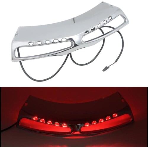 LED red light front fairing retrofit strip lights flashing safety light decoration for Honda Golden Wing GL1800 2001-2011