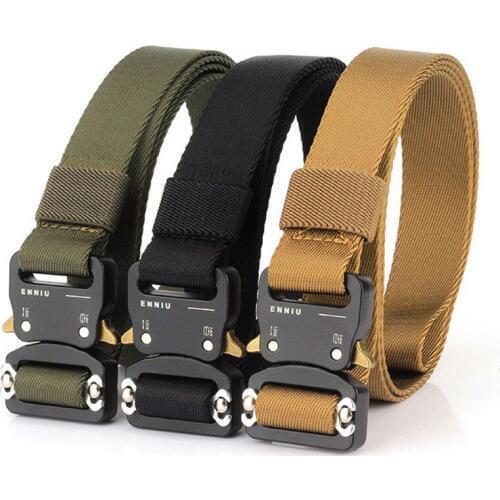 Tactical Sport Belt with Metal Buckle Army Military Adjustable Outdoor 2.5cm Width Waistband Tactical Hunting Accessories