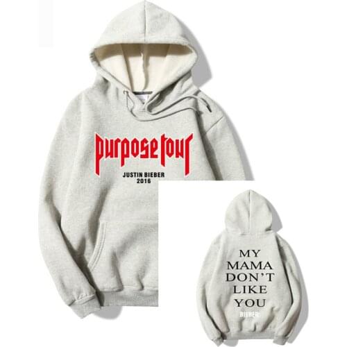 Men Hoodies Hip Hop sweat homme Hoodie Hooded Man Letters Justin Bieber Purpose Tour Streetwear Gray Black Pink Cotton men hoody