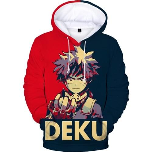 My Hero Academia Deku 3D Printed Hoodies Sweatshirts Men/Womens Casual Pullover Harajuku Streetwear Anime boy/girls Hooded