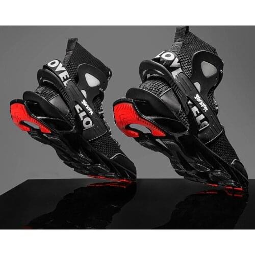 Outdoor Cushion High Top Sneakers Socks Man Sports Shoes Men Running Shoes Breathable Sport Shoes Men Sneakers Black GMB-1425