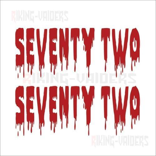 Custom Vinyl Decal Sticker BLOOD Letter Decals Fuel Tank Stickers For Harley Sportster XL1200V 72