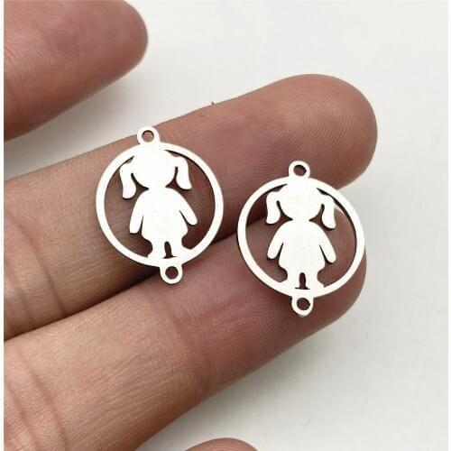 Pricess Girl Jewelry Diy Pendant Handmake Jewelry Design 5pcs child Charms For Body Jewelry Making Findings