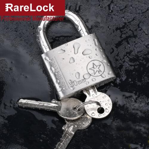 304 Stainless Steel Padlock with 2 Keys 30,40,50,60mm for Drawer Door Cabinet Lock DIY Furniture Hardware Rarelock a
