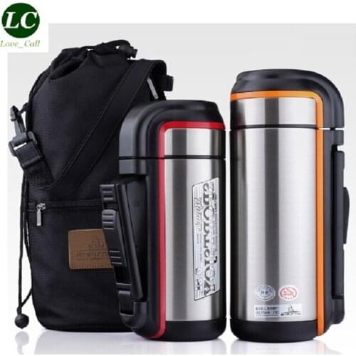 1PC Insulation pot WITH BAG outdoor 1800ml Vacuum flask stainless steel Vacuum travel kettle vehicle-mounted