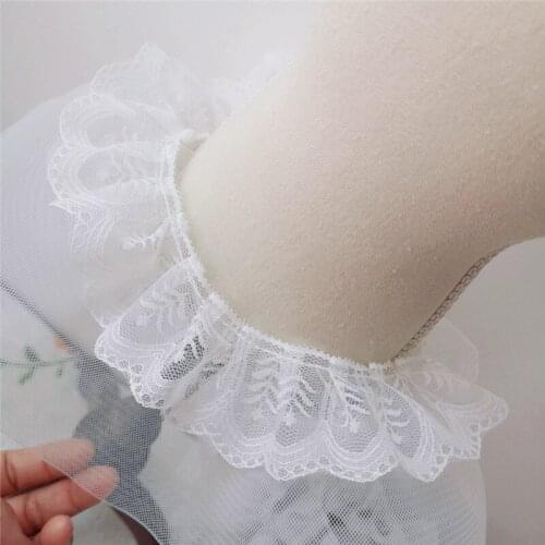 1Yards Guipure Tulle Lace Trim Embroidery Leaf Lace Fabric 5cm DIY Sewing Flower Lace Ribbon Clothes Dress Decoration Craft QT12