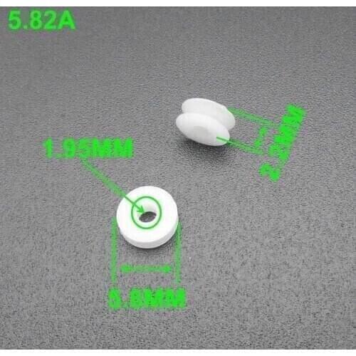 1000PCS New OD Dia= 5.8mm Plastic Timing Pulley Gear Model Motor Wheels dia.5.8mm Shaft ID Aperture dia. 2mm 1.95MM White FD006