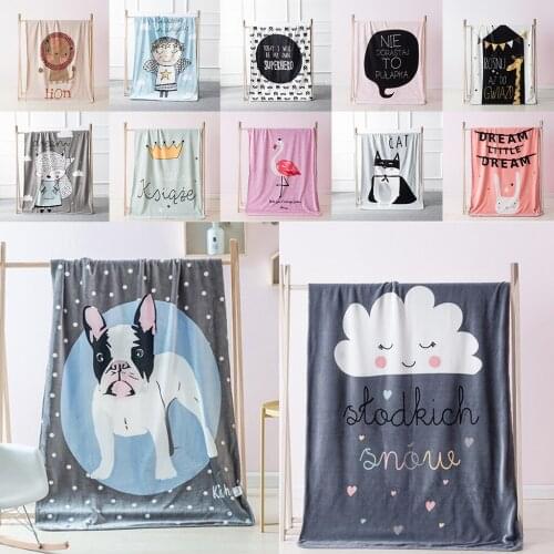 12 Patterns to Pick, Cartoon Animal Soft Blanket Sofa Mat Throw Baby Bath Towel Travel Quilt Kids Warm Play Mats